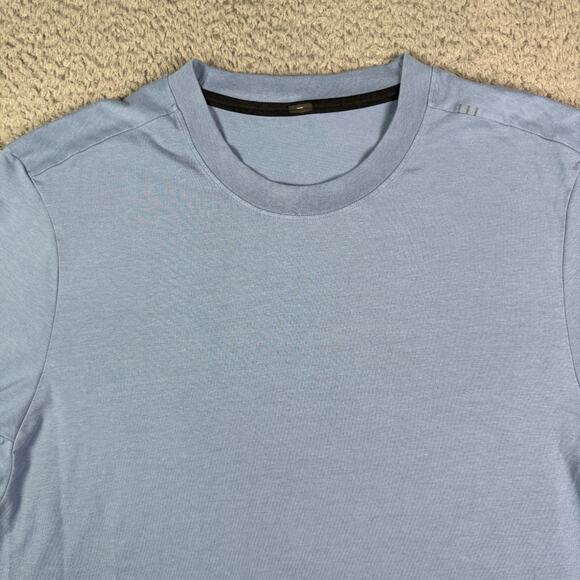 Lululemon Zeroed In Shirt Mens L Blue Performance Stretch Gym Short Sleeve - Picture 1 of 7